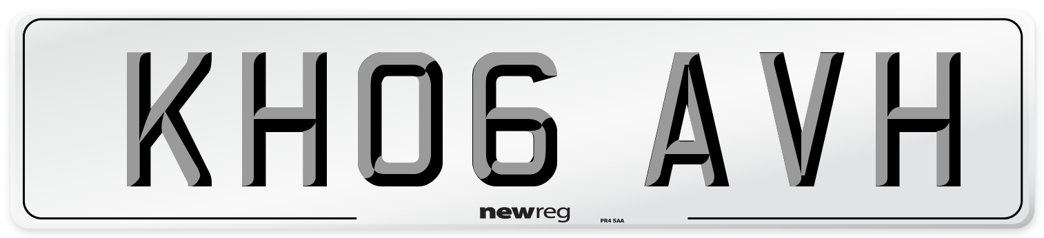KH06 AVH Number Plate from New Reg